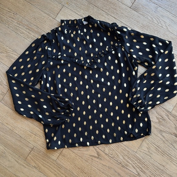 Long sleeve blouse with frill trim - Picture 3 of 11